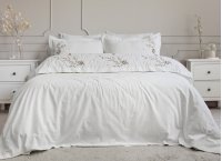 Постільна білизна Washed Cotton Saheser - Cosmos з вишивкою (Туреччина), євро